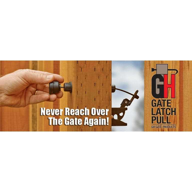 GH GATE PRODUCTS Black Plastic Gate Latch Pull GHGLP01 - Image 5