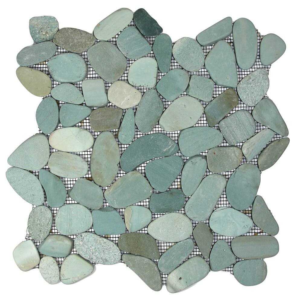 Random Sized Natural Stone Mosaic Tile Green CNK Tile