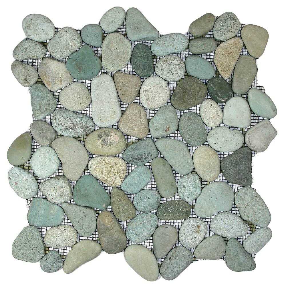 Random Sized Natural Stone Mosaic Tile Green CNK Tile