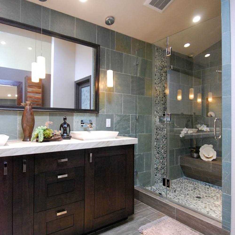 Random Sized Natural Stone Mosaic Tile Green CNK Tile - Image 2