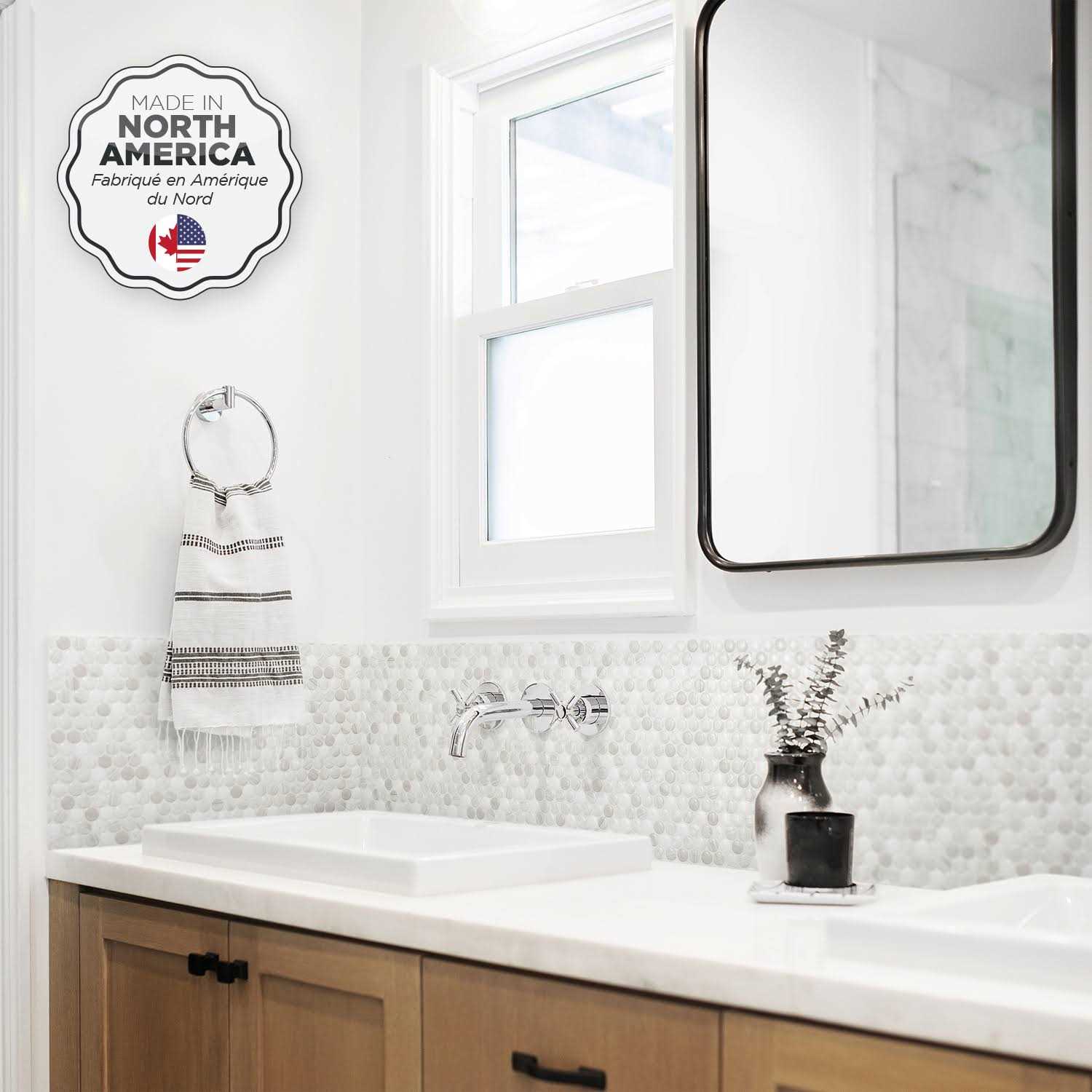 Smart Tiles Penny Terra White/Beige 8.97 in. x 8.95 in. Vinyl Peel and Stick Tile - Image 4