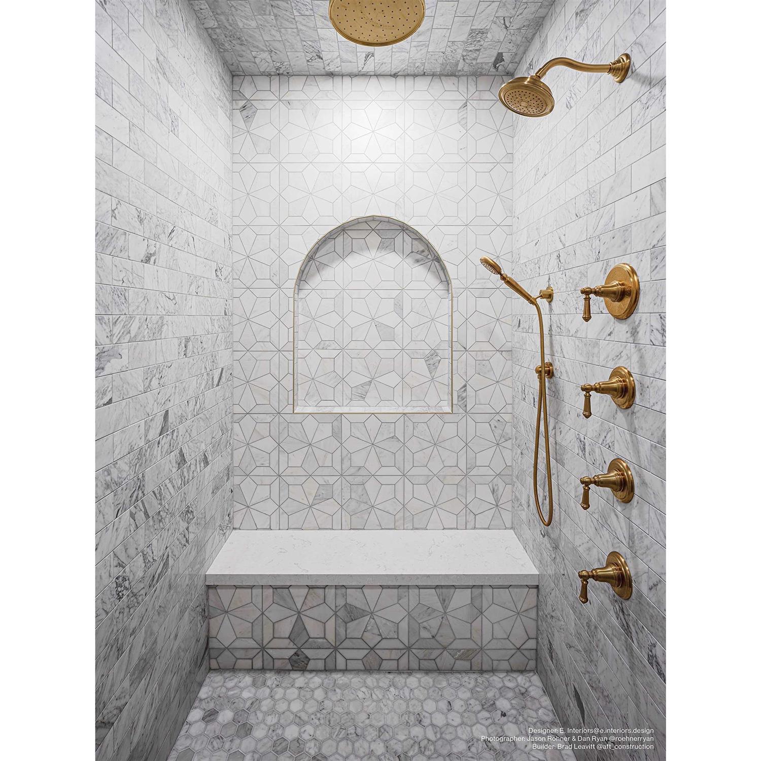 Bedrosians Blomma Bianco Tile & Stone DECBLOBIA1212MO - Image 3