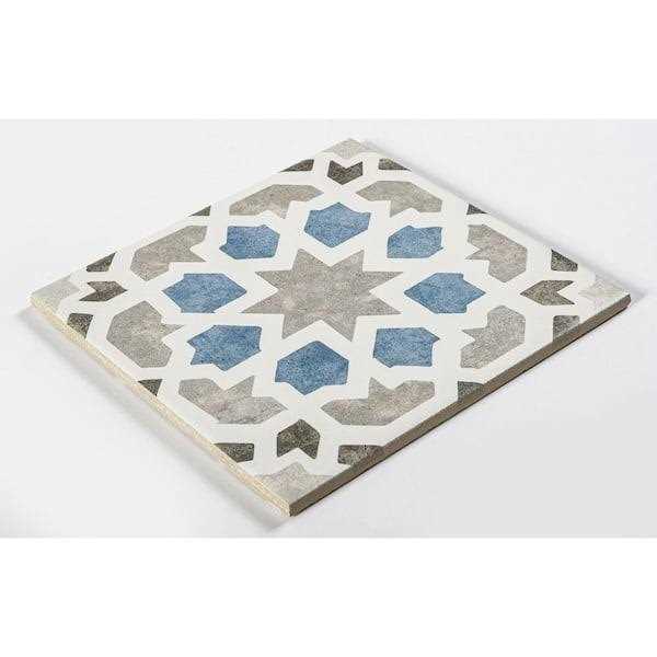 ANDOVA Luv Black/White/Blue/Gray 8 in. x 8 in. Smooth Matte Porcelain Floor and Wall Tile - Image 3