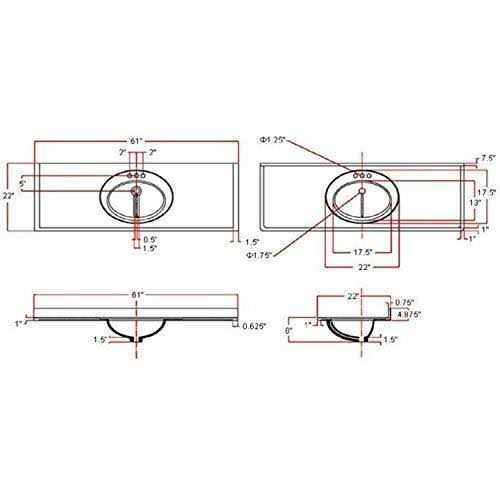 Design House Cultured Marble Vanity Top - Image 5