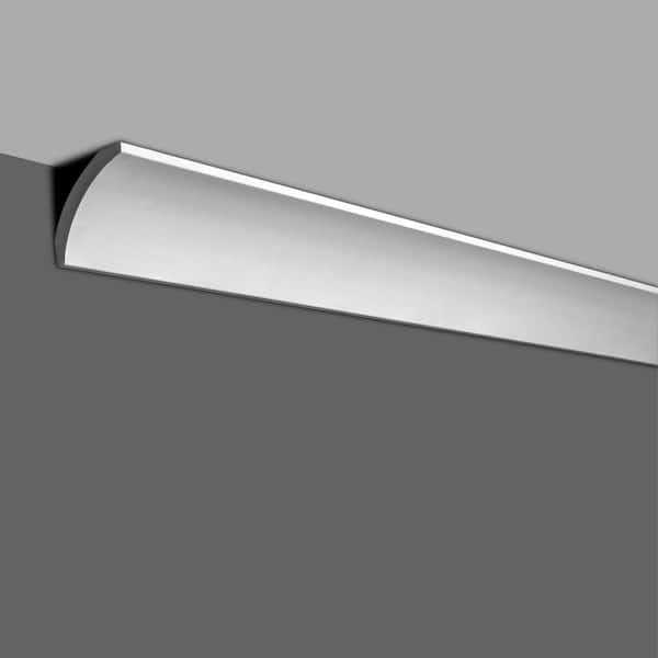 American Pro Decor 2-3/4 in. x 2-3/8 in. x 6 in. Long Plain Polyurethane Crown Moulding Sample - Image 3