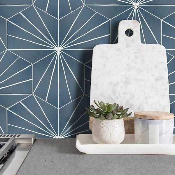 6 x 7 Stone Composite Peel & Stick Mosaic Tile sunwings - Image 4