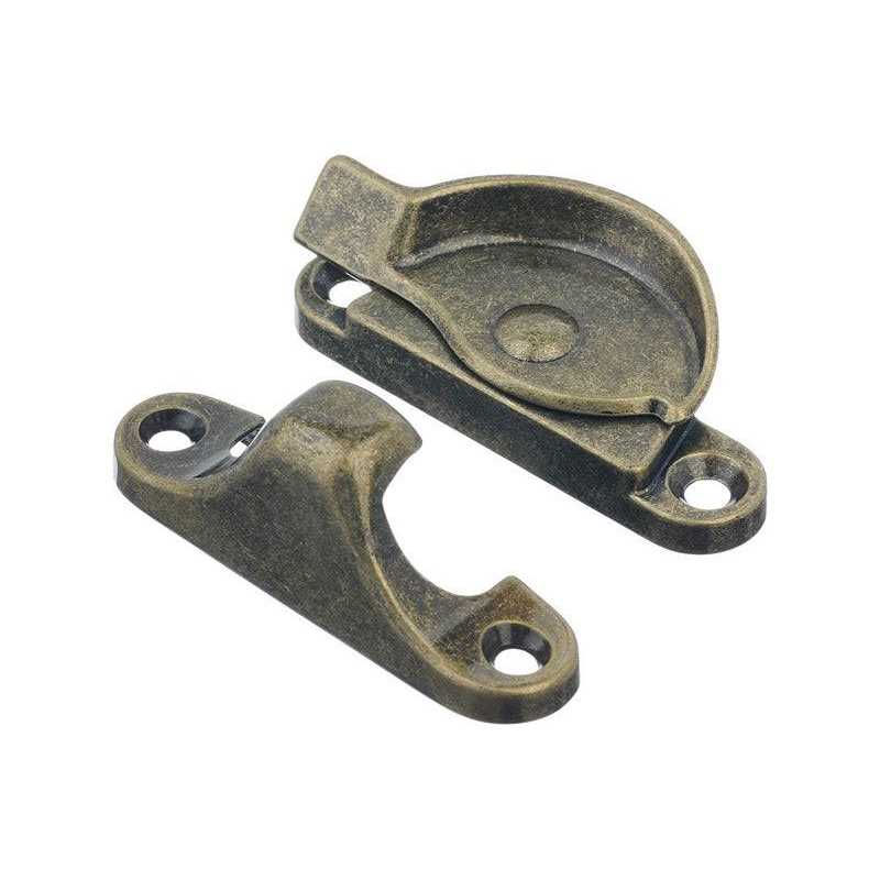 Ace Antique Brass Sash Crescent Lock - Image 3