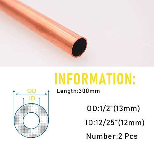 Tynulox OD 99.9% Copper Tube 0.5mm Wall × 300mm Length × - Image 4