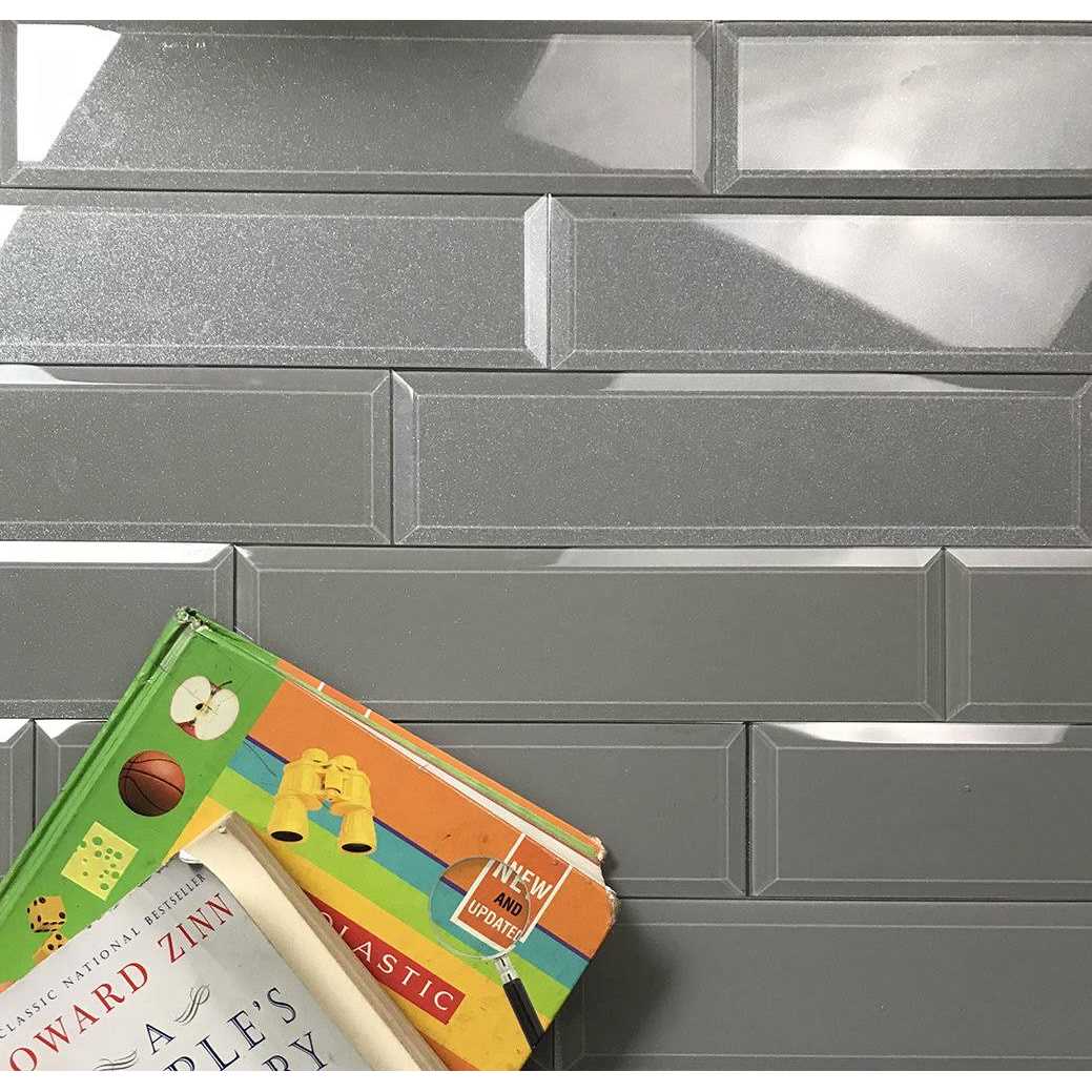 Abolos Frosted Elegance 3-in x 6 Glass Subway Wall Tile - Image 5
