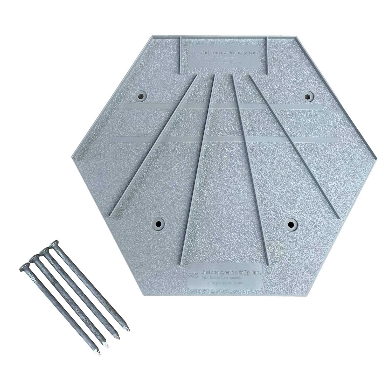 Decorative Rain Gutter Plastic Splash Block with Heavy Duty Spikes - Image 3