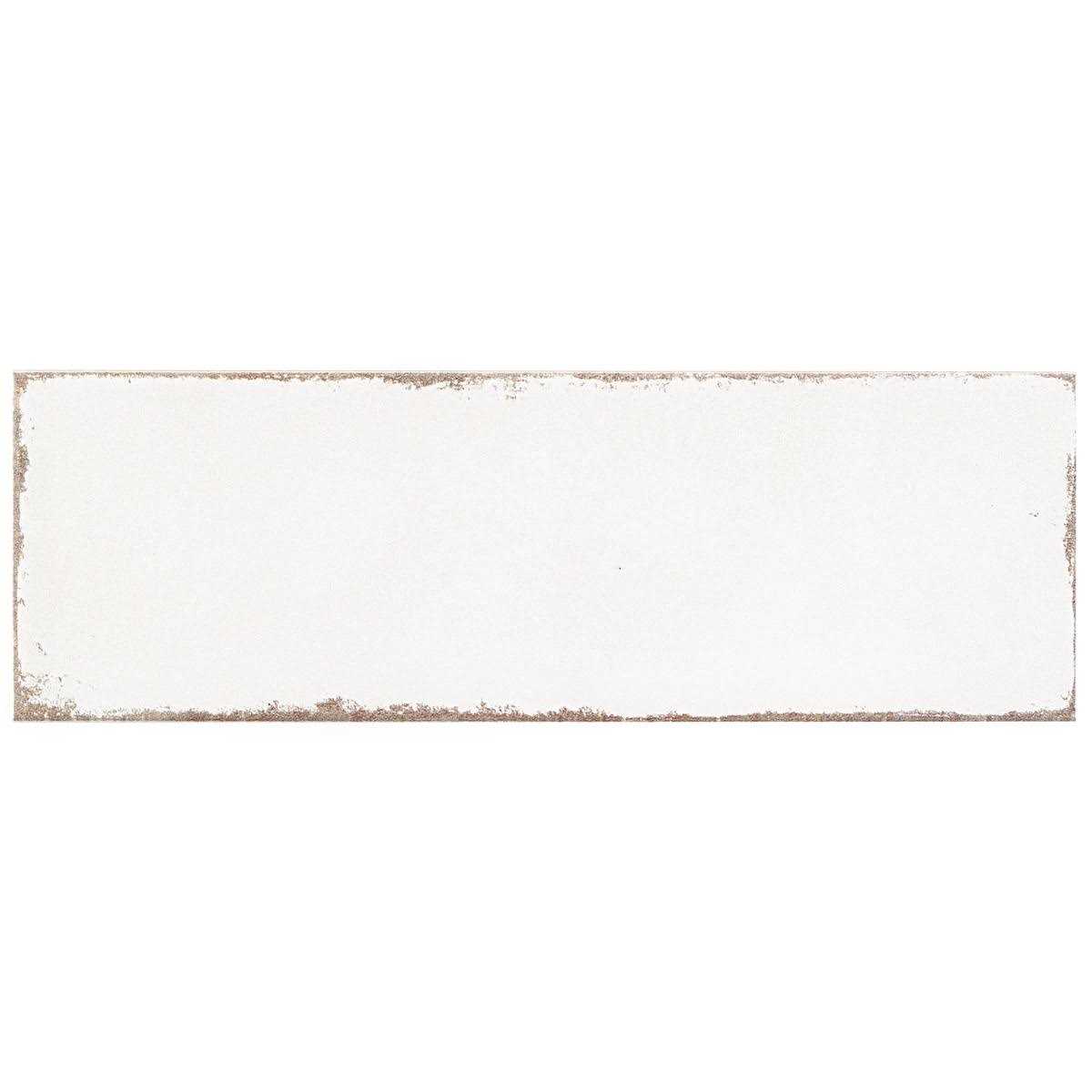 Artmore Tile Coronado White 4-in x 12-in Polished Ceramic Encaustic Thinset Mortar Wall Tile - Image 5