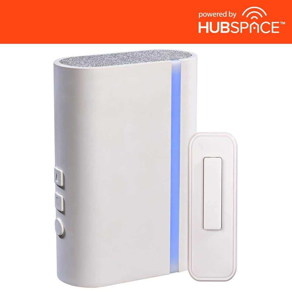 Defiant Wireless Wi-Fi Smart Plug-In White Doorbell Kit with Wireless Push Button Powered by Hubspace - Image 3