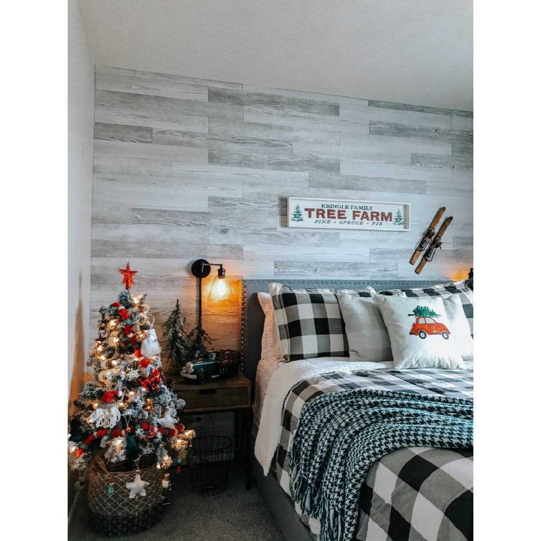 Unbranded E-Z Wall Whitewash 2 MIL x 4 in. W x 36 in. L Peel and Stick Water Resistant Luxury Vinyl Plank Flooring - Image 3