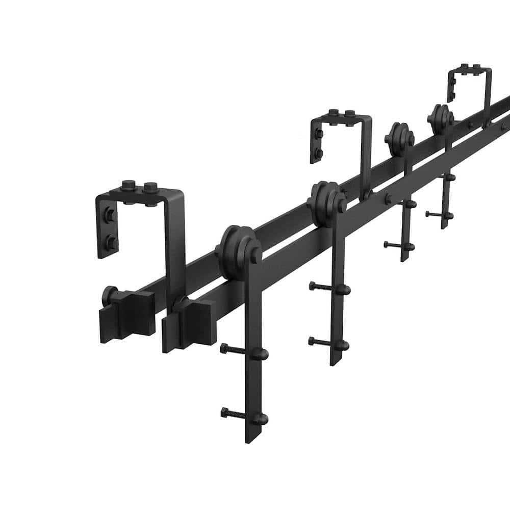 WINSOON 6.6ft Double Bypass Sliding Barn Door Hardware Kit - Image 3