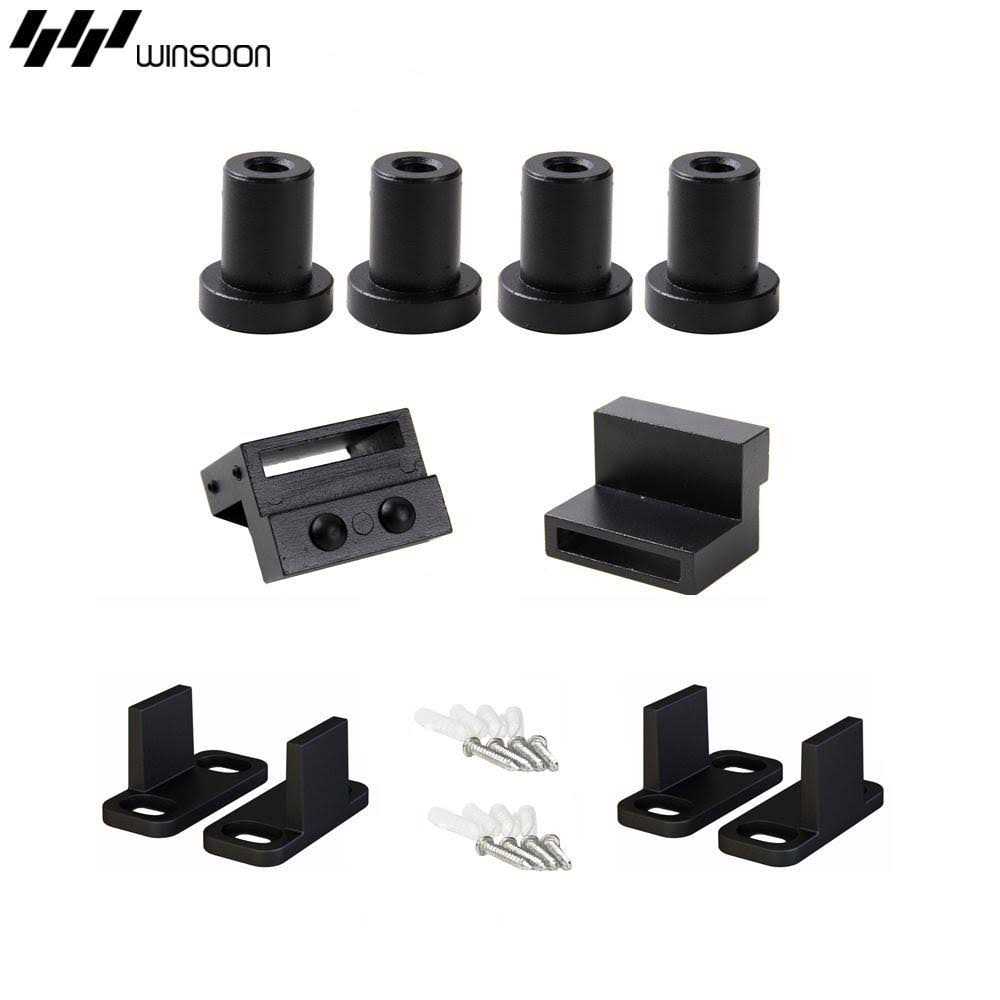 WINSOON 6.6ft Double Bypass Sliding Barn Door Hardware Kit - Image 4