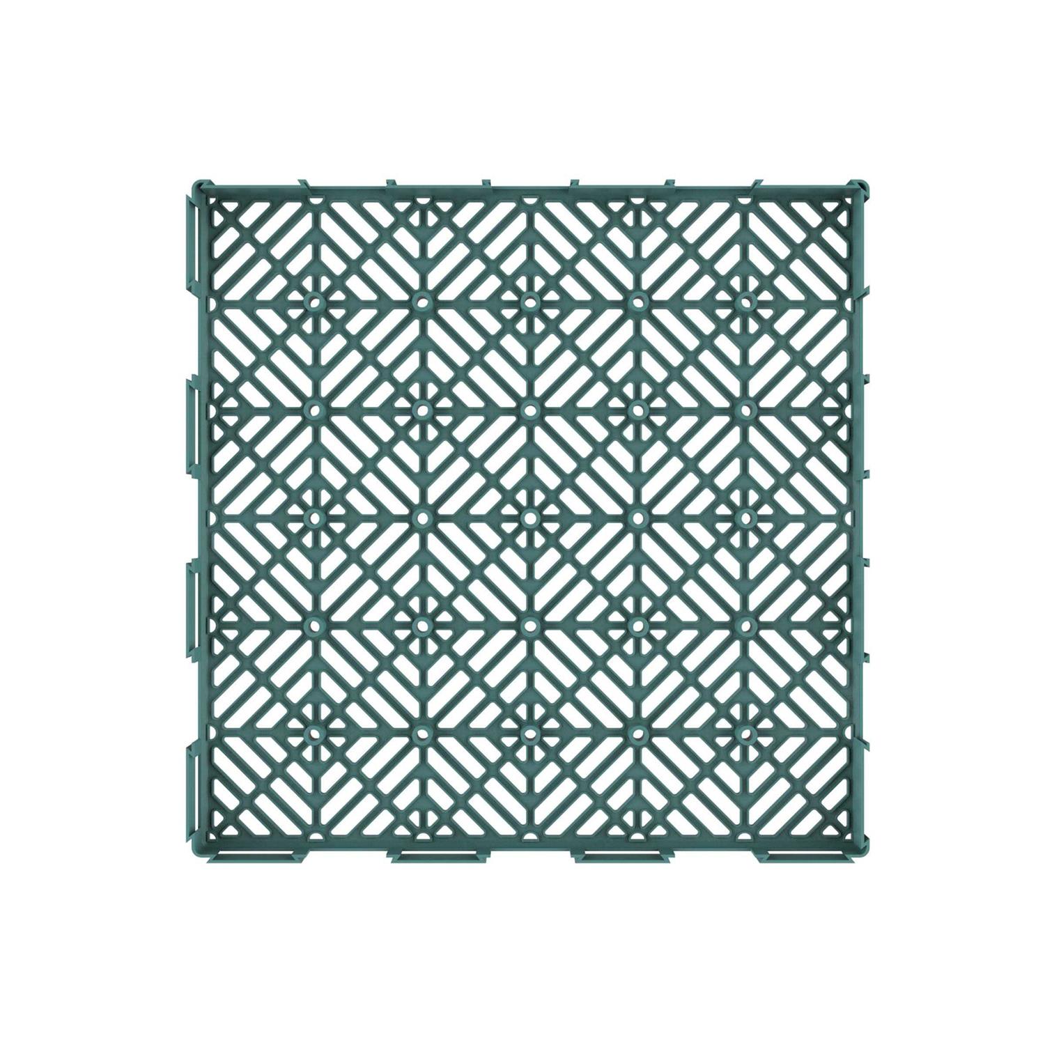 Pure Garden Patio & Deck Tiles-Interlocking Diamond Pattern Outdoor Flooring Pavers