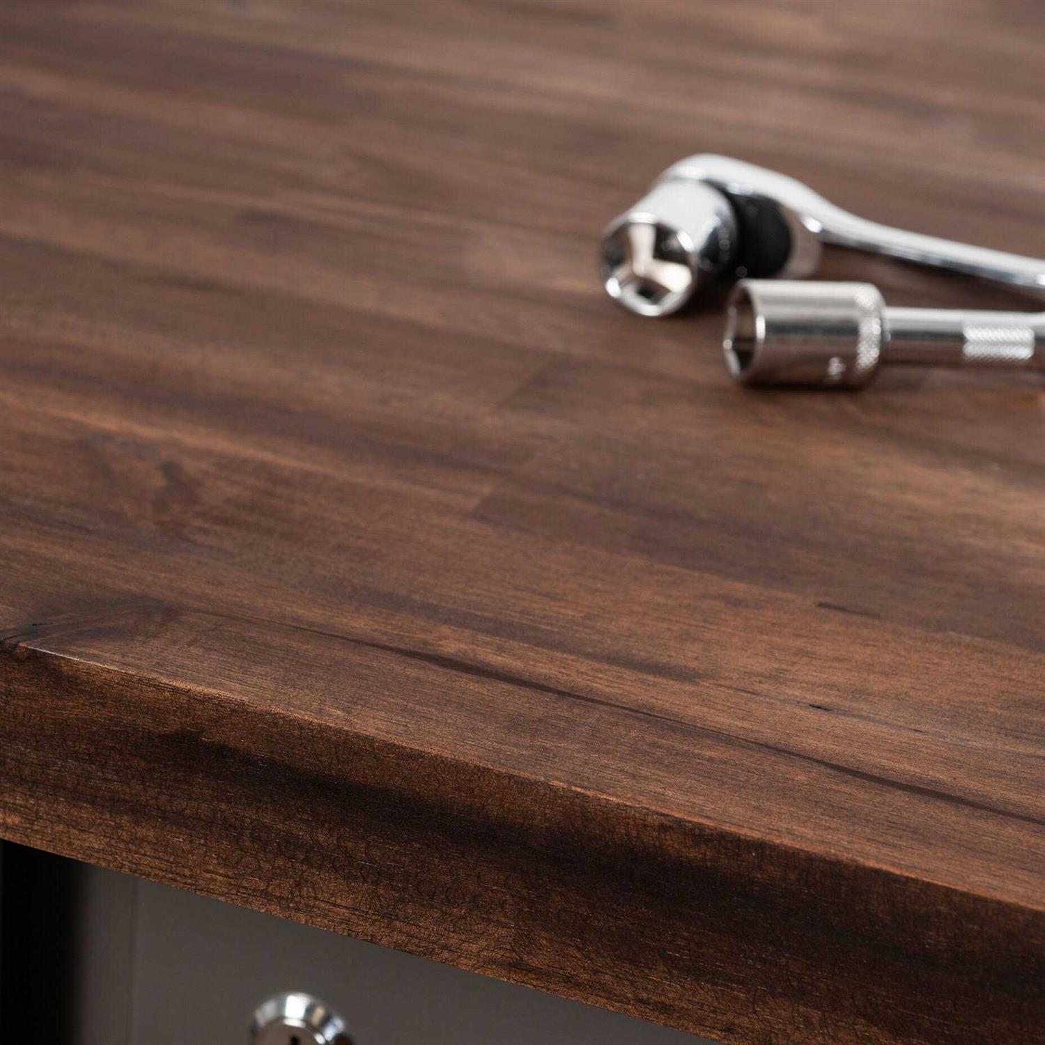 Sparrow Peak Acacia Espresso Stained 120-in x 25-in x 1.5-in Espresso Stained Straight Butcher Block Acacia Countertop 1525FJACESP-120 - Image 4