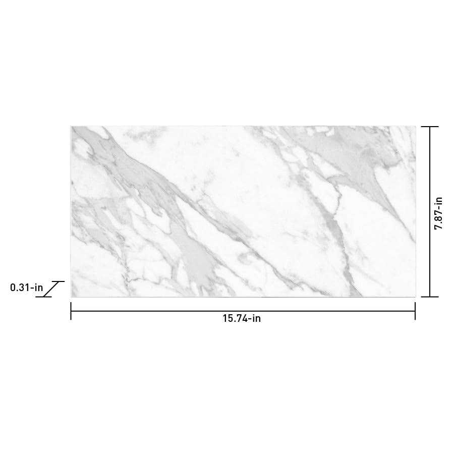 Satori Regent Glossy 8-in x 16-in Glossy Ceramic Marble Look Wall Tile 1001-0210 - Image 5