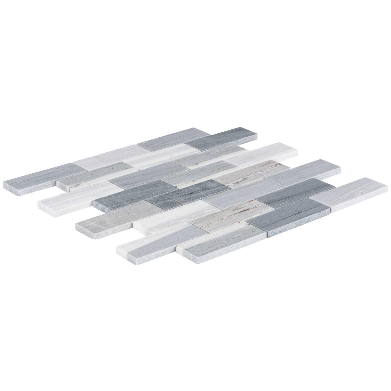 Satori Palissandro 12-in x 12-in Polished Natural Stone Marble Brick Marble Look Wall Tile 1001-0161-0 - Image 3