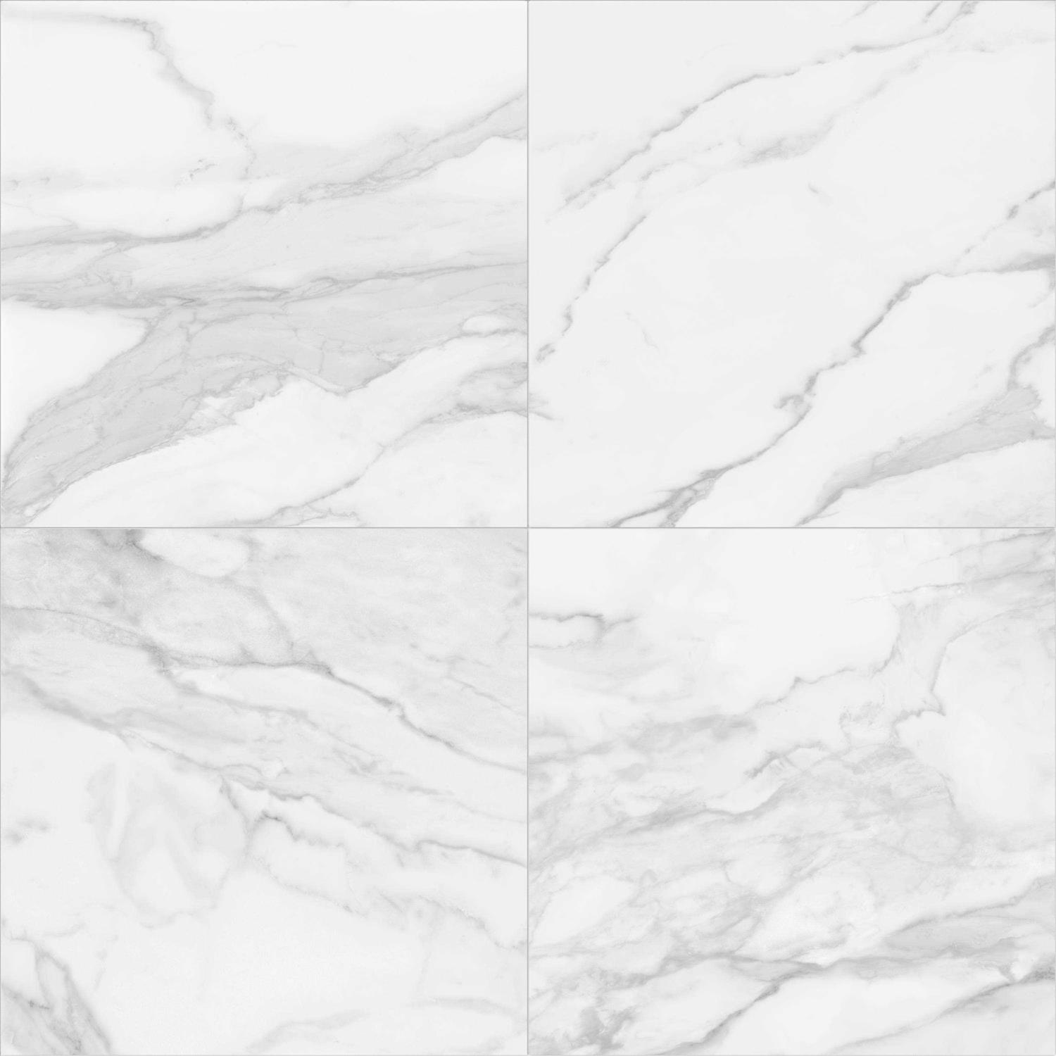 Satori Regent Statuario 24-in x Polished Porcelain Marble Look Floor and Wall Tile 1001-0381-0