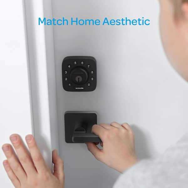 Ultraloq U-Bolt Black Wi-Fi Deadbolt Smart Lock with Passage Handle - Image 3