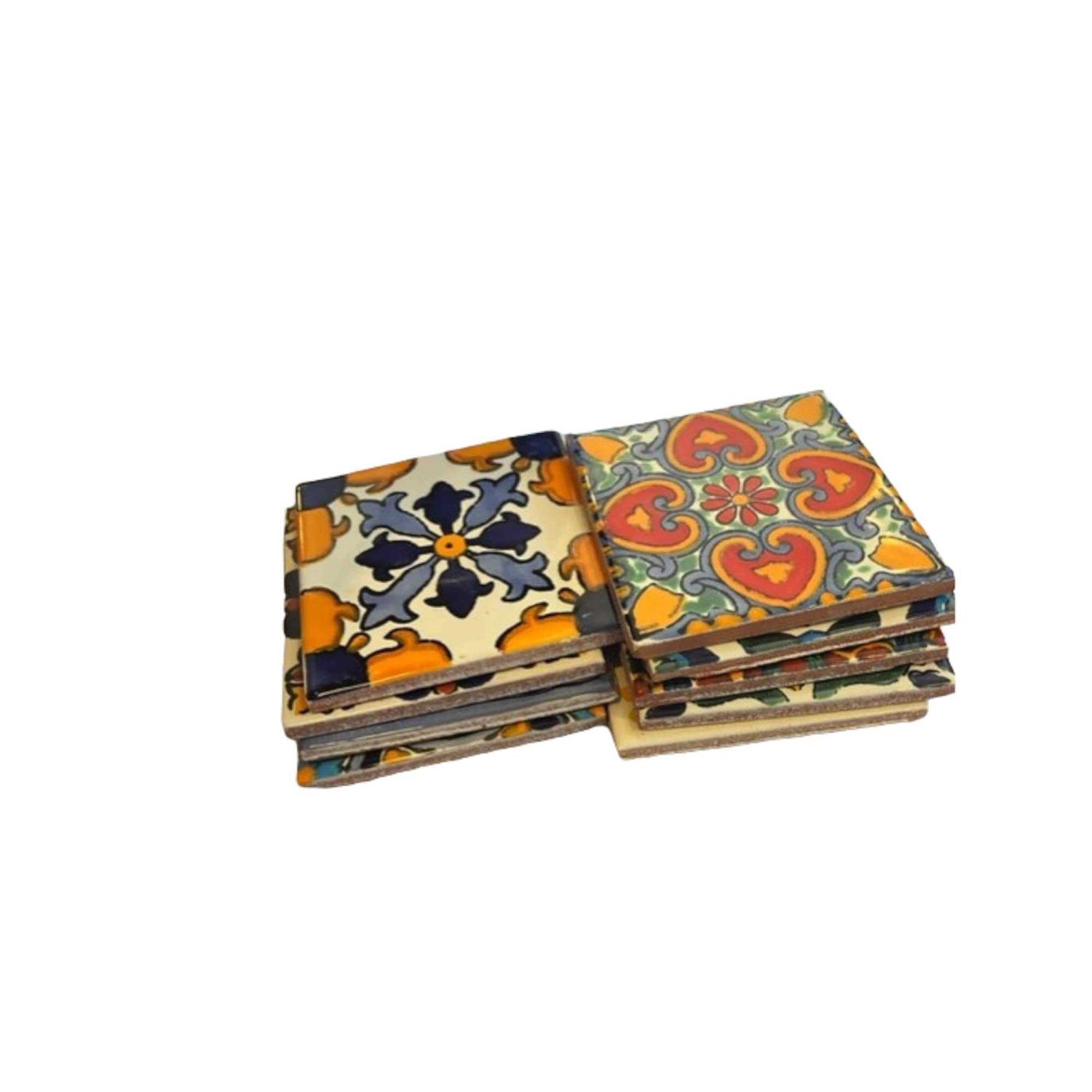 9 Mixed Designs Real Ceramic A1 Quality Talavera Mexican Tile 4x4 - Image 4