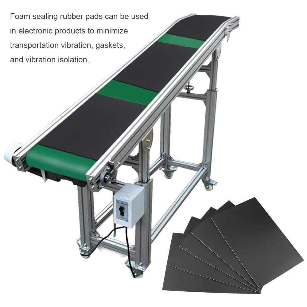 Black Foam Sheet Self Adhesive Rubber Padding Neoprene Sponge Rubber Mat Padding Foam Rubber Sheet Insulation Rubber Foam Sheet - Image 2