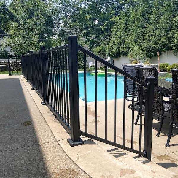 Weatherables Stanford 36 in. H x Textured White Aluminum Stair Railing Kit - Image 5