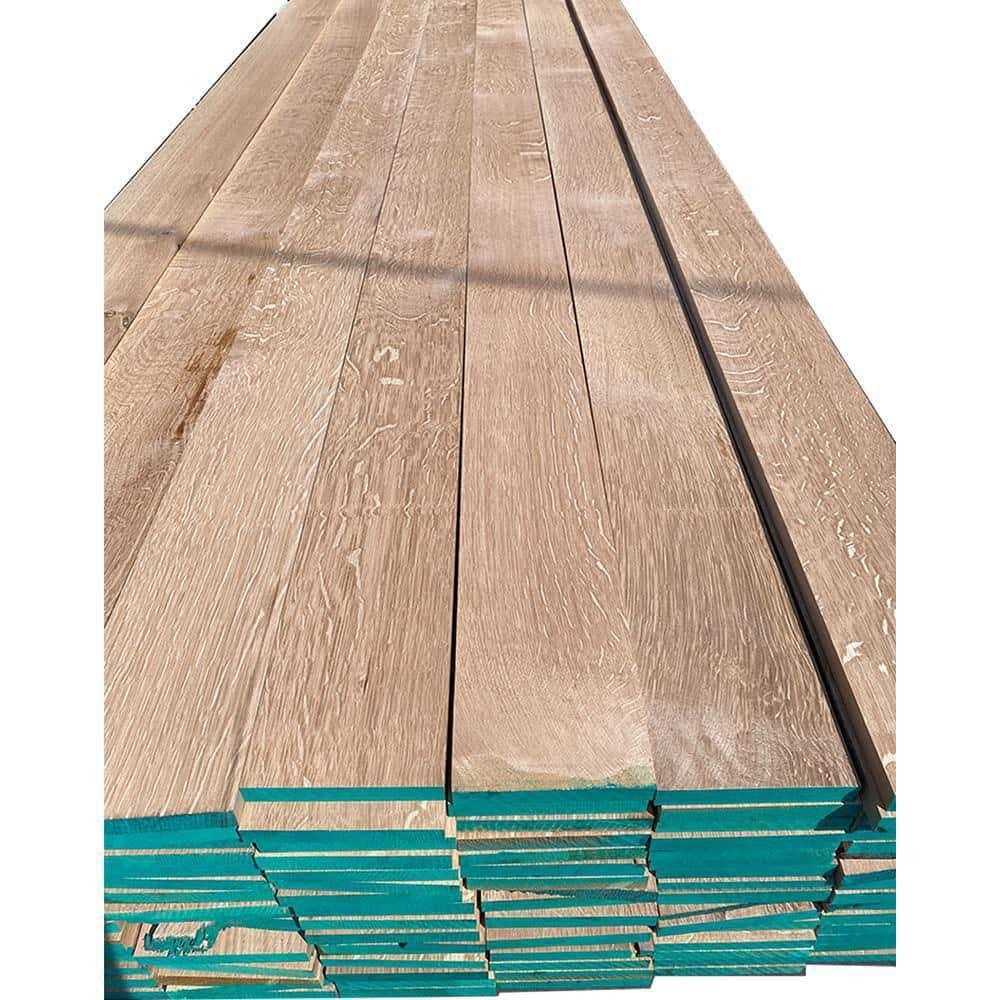 Swaner Hardwood 1 in. x 2 in. x 6 ft. Quarter Sawn White Oak S4S Hardwood Board - Image 3