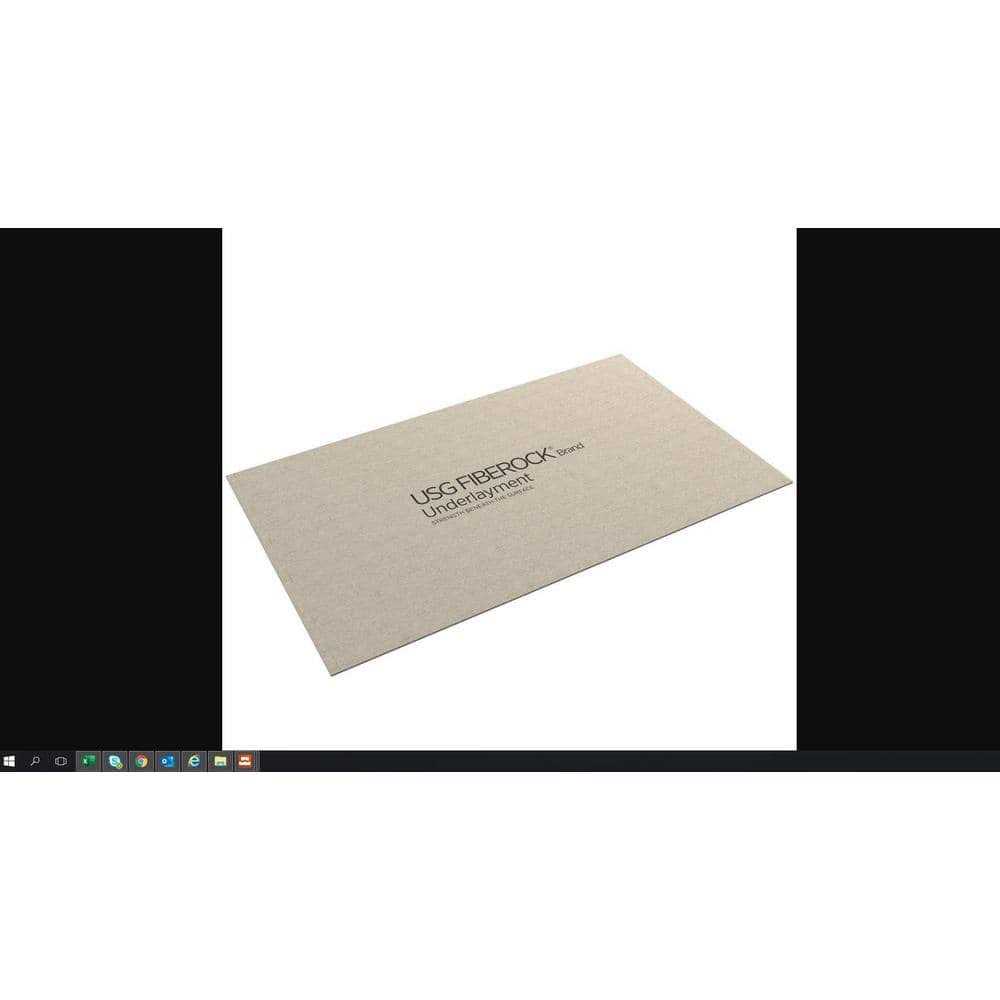 USG Fiberock Brand 1/4 in. x 3 ft. x 5 ft. Underlayment - Image 4