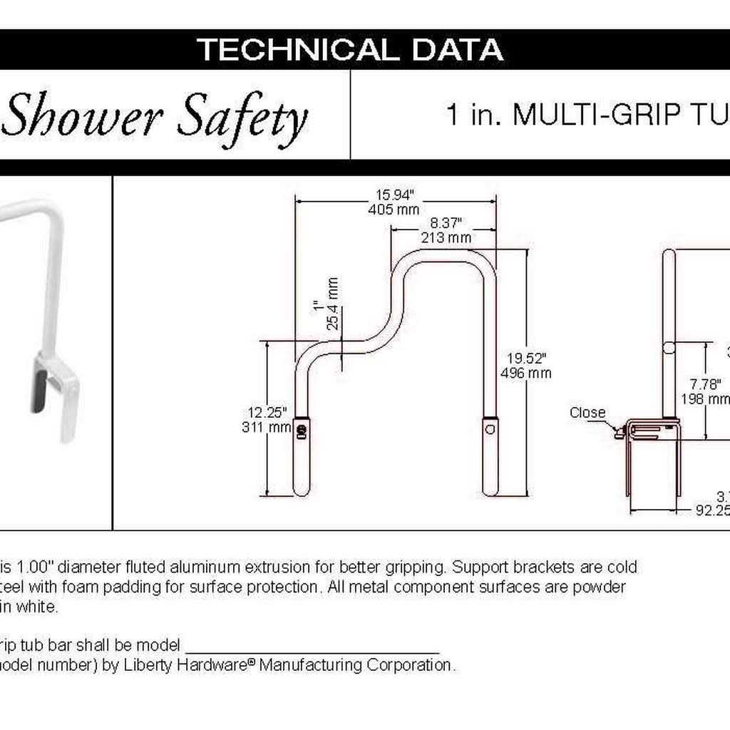 Delta Multi-Grip Tub Safety Bar - Image 3