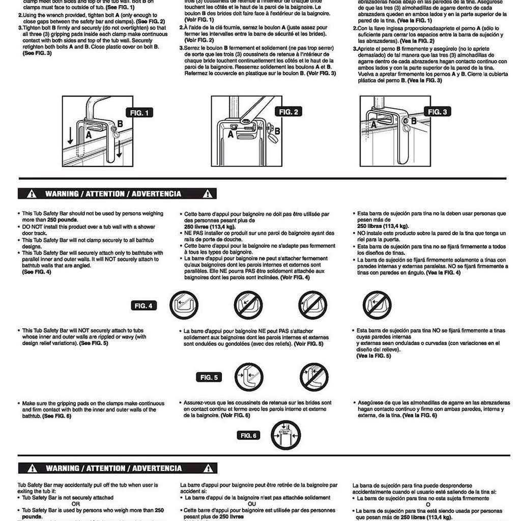 Delta Multi-Grip Tub Safety Bar - Image 4