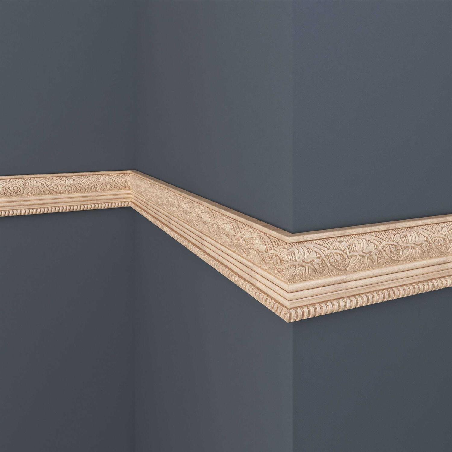 48 x 2 1/4 x 1/2 Chair Rail Ornamental Mouldings 1825-4FTWHW - Image 4
