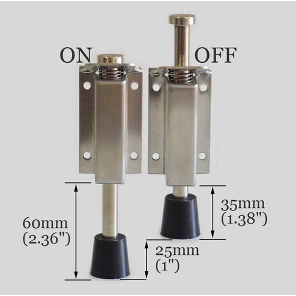 Advanced Stainless Steel Door Stopper Spring Loaded Telescopic Step On Door Holder Stop & Release by Foot - Image 5