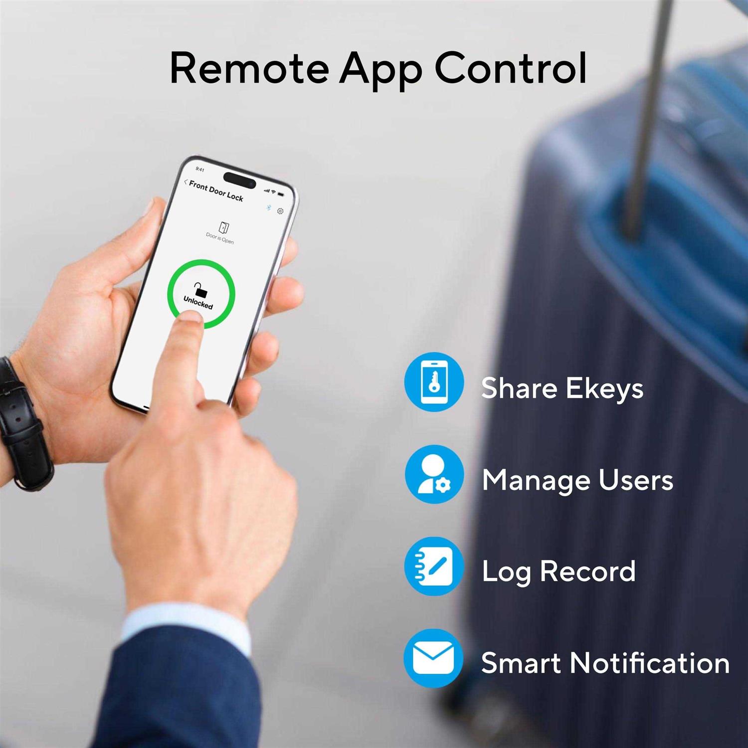 ULTRALOQ Latch 5 World's First Built in WiFi Smart Lock with Fingerprint id - Image 5