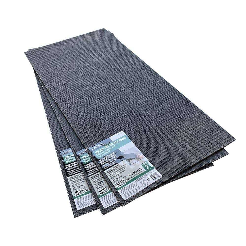Everbilt 18 in. x 36 in. x 1/8 in. XPS Foam Waterproof Backer Board for Mosaic Tile Underlayment Inlays