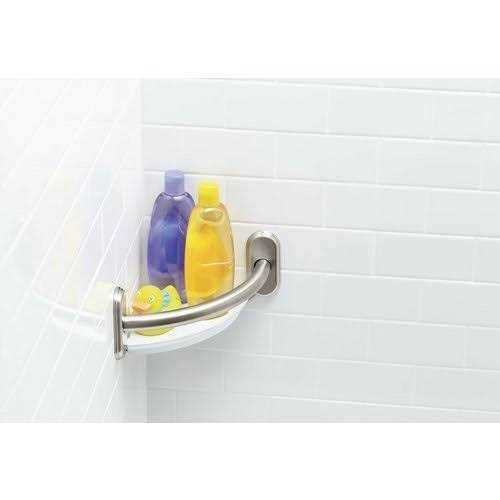Moen Chrome 16 Grab Bar with Shelf LR2356DCH - Image 4