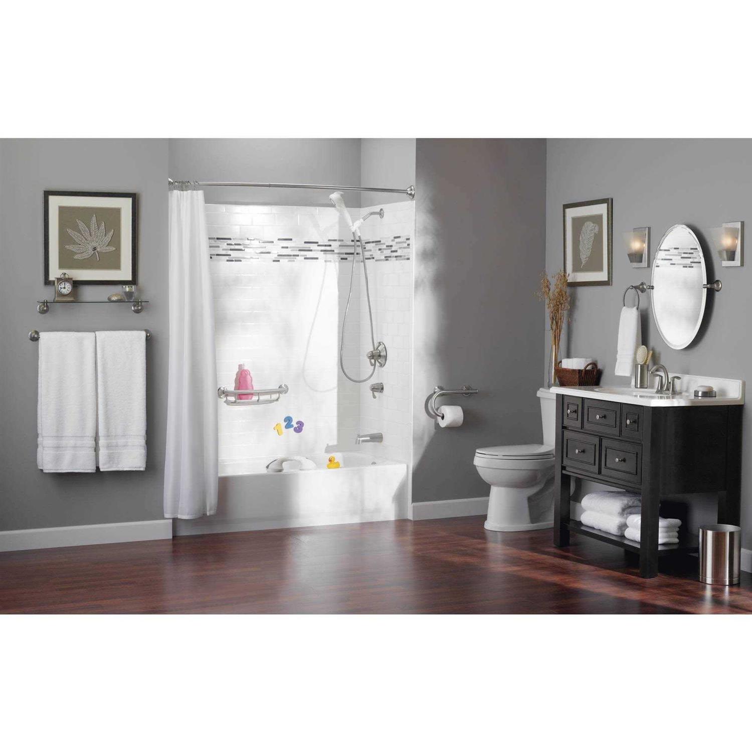 Moen Chrome 16 Grab Bar with Shelf LR2356DCH - Image 5