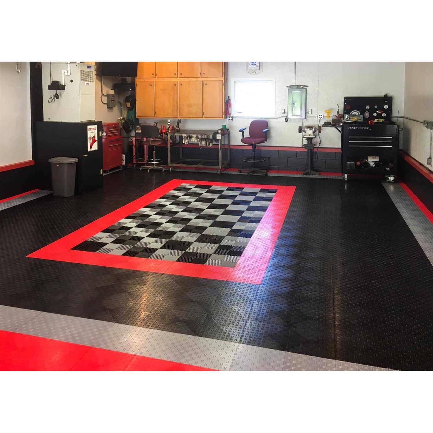 Big Floors Garagetrac Diamond Durable Copolymer Interlocking Modular Non-Slip Garage Flooring Tile - Image 4