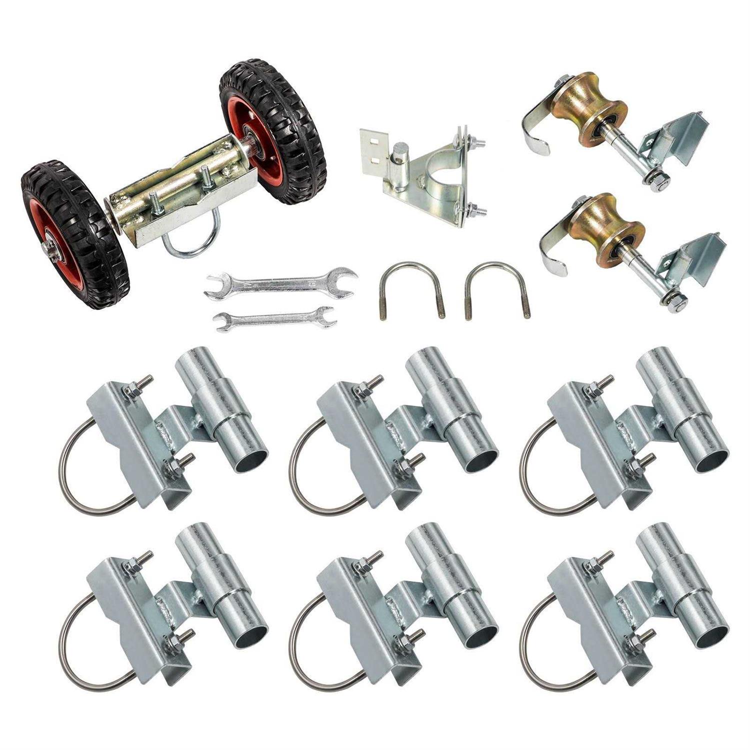 VEVOR Chain Link Rolling Gate Kit Galvanized Steel Rolling Fence 6 Universal Track Bracket Chain Link Rolling Gate Hardware Kit 2 Solid Rubber YDMHSTJL3CIQXX1IWV0 - Image 3