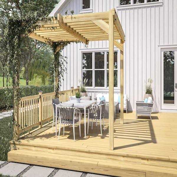 Unbranded 8-Step Ground Contact Pressure Treated Pine Stair Stringer - Image 3