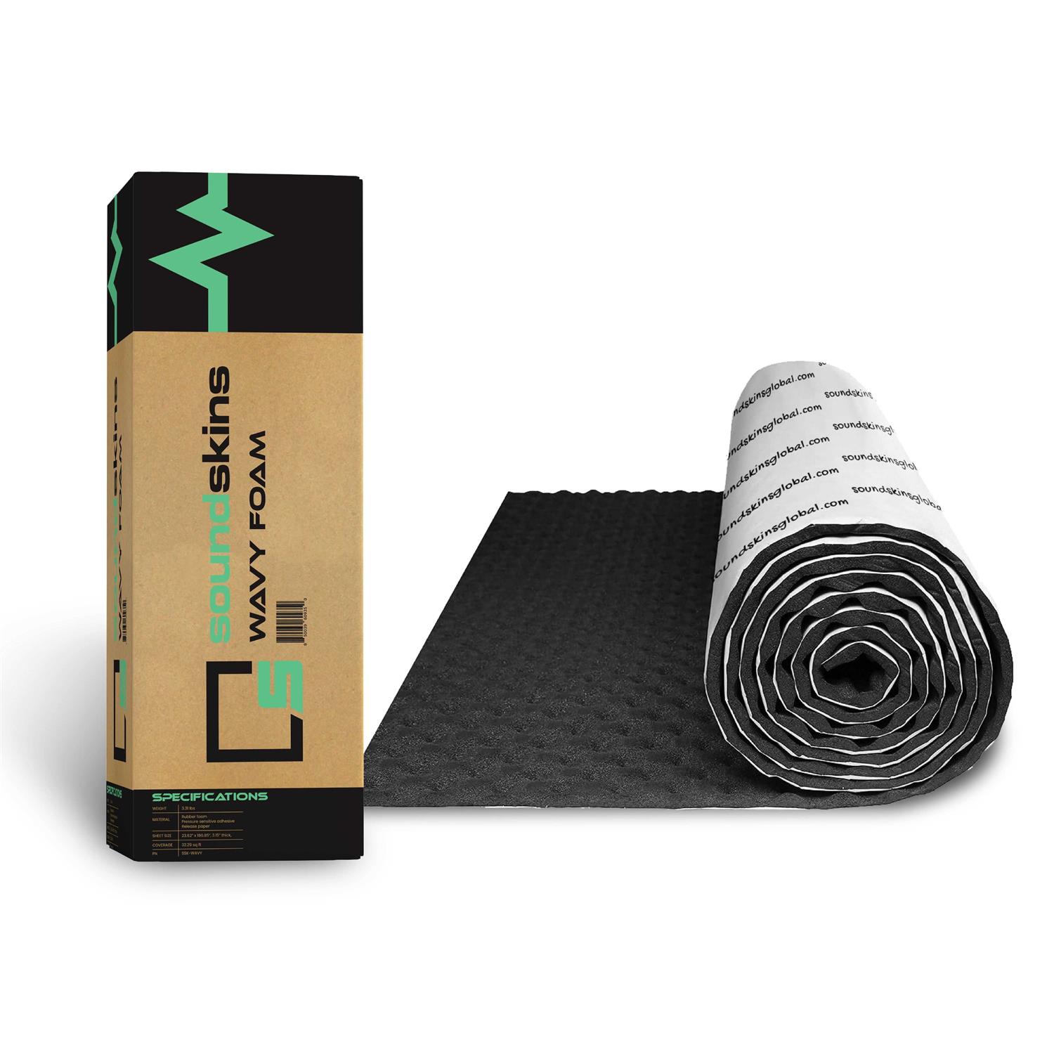 SoundSkins Wavy Foam Closed-cell Foam sound dampening sheet