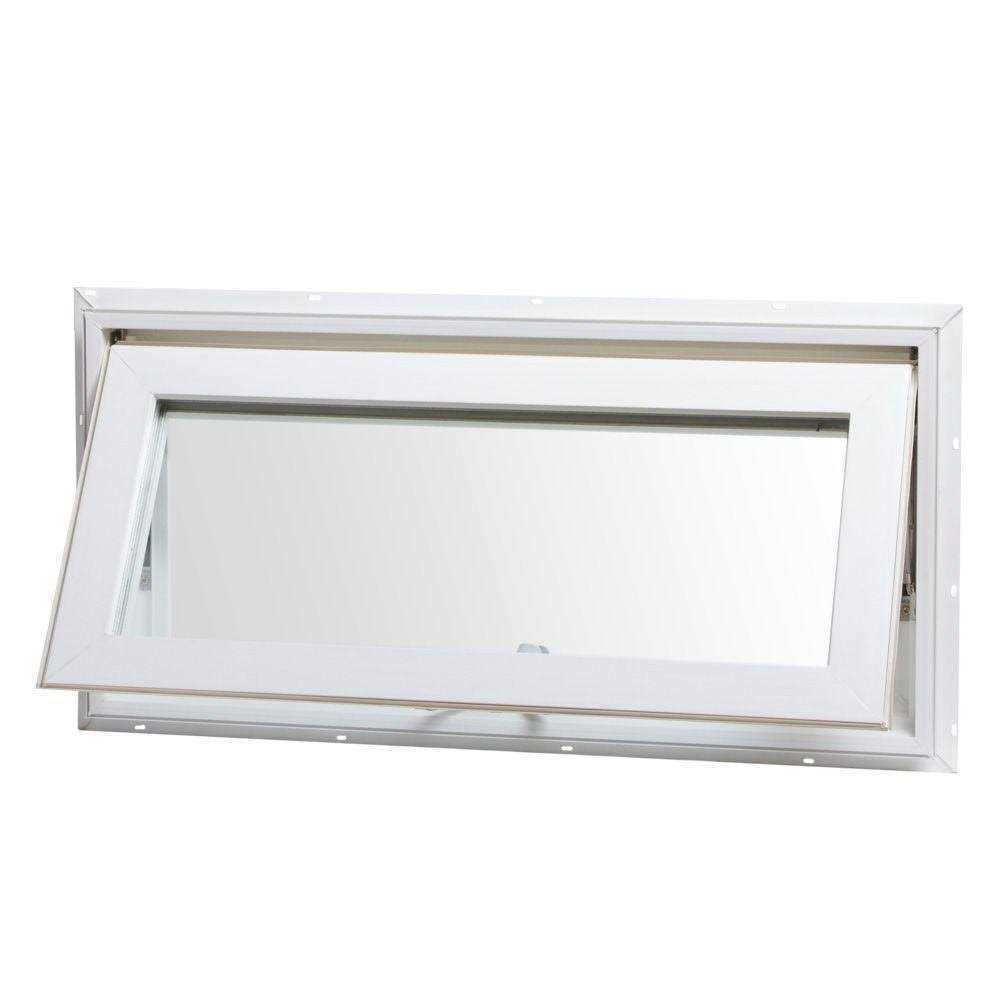 TAFCO WINDOWS 32 in. x 16 in. Awning Vinyl Insulated Window with Screen