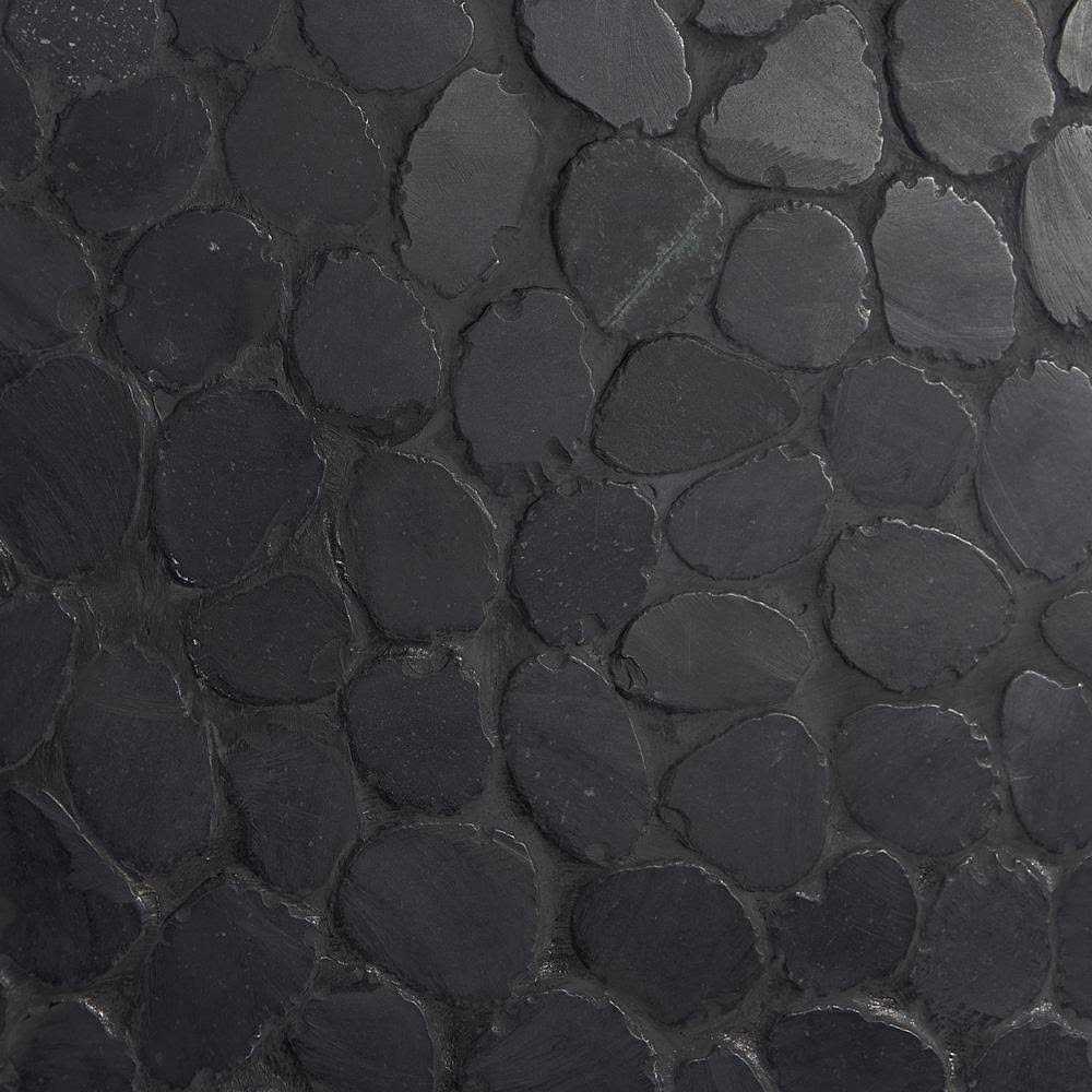 Bond Tile Picturesque Black Lava Sliced Round Mosaic Floor and Wall Tile - Image 4