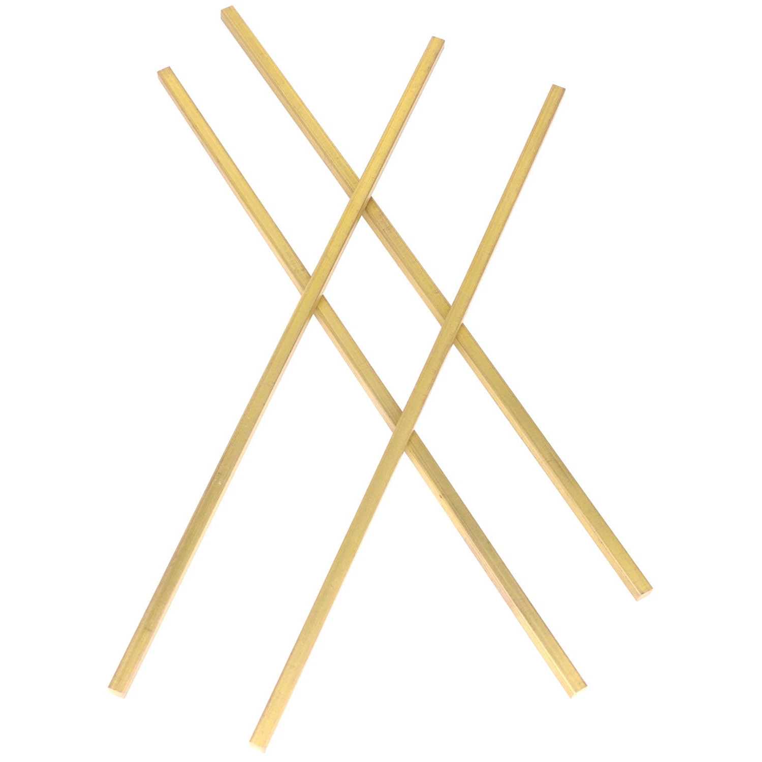 4 pcs 1/4 x 1/4 C360 Brass Square BAR 12 Long Solid 0.23 Flat Mill Stock - Image 3