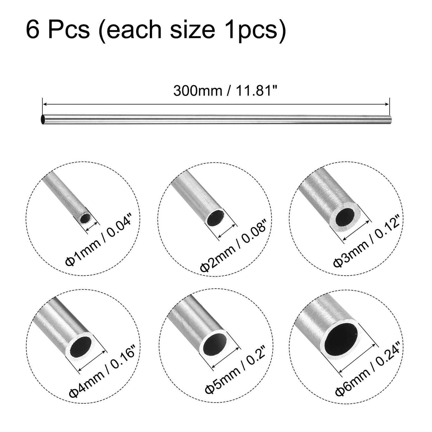 uxcell 304 Stainless Steel Round Tube OD 1mm Wall Thickness 250mm Length - Image 3