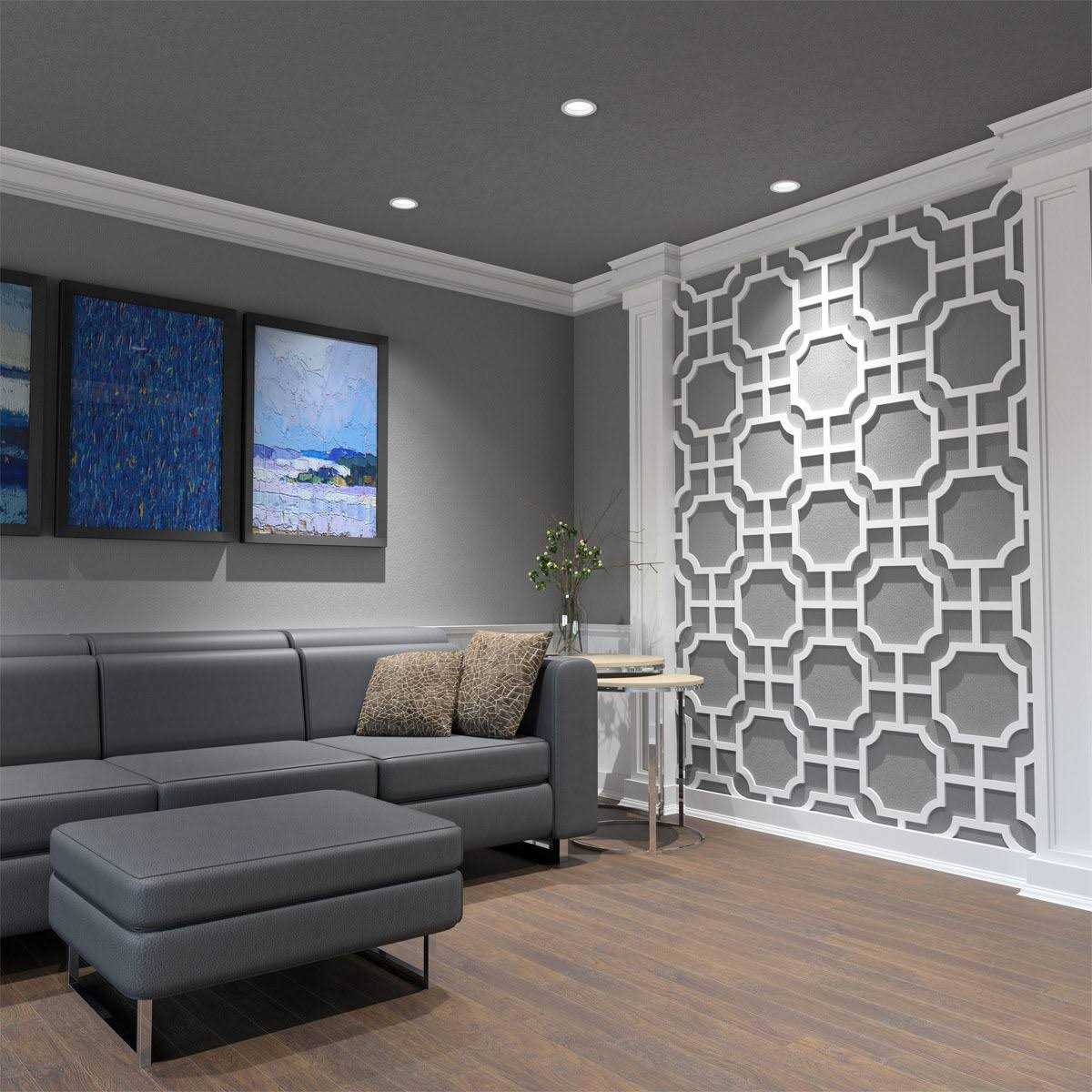 Ekena Millwork Bradley Decorative Fretwork Wall Panels in Architectural Grade PVC - Image 2