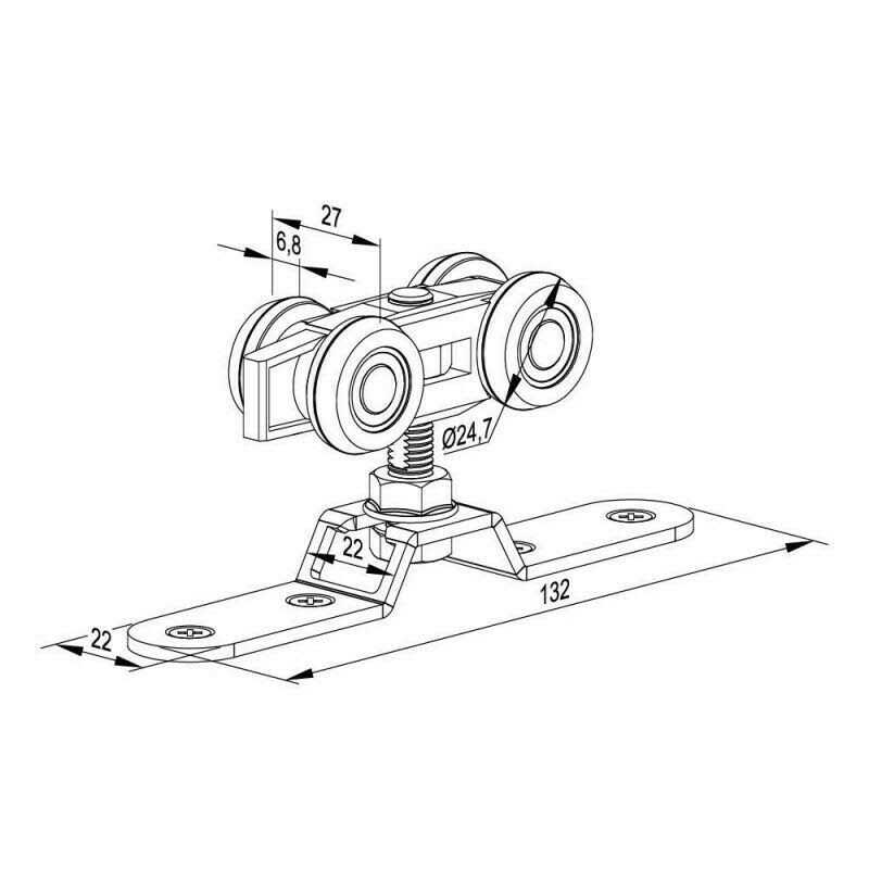 SLID'UP 170 Sliding / Pocket Door Hardware Kit - Image 4