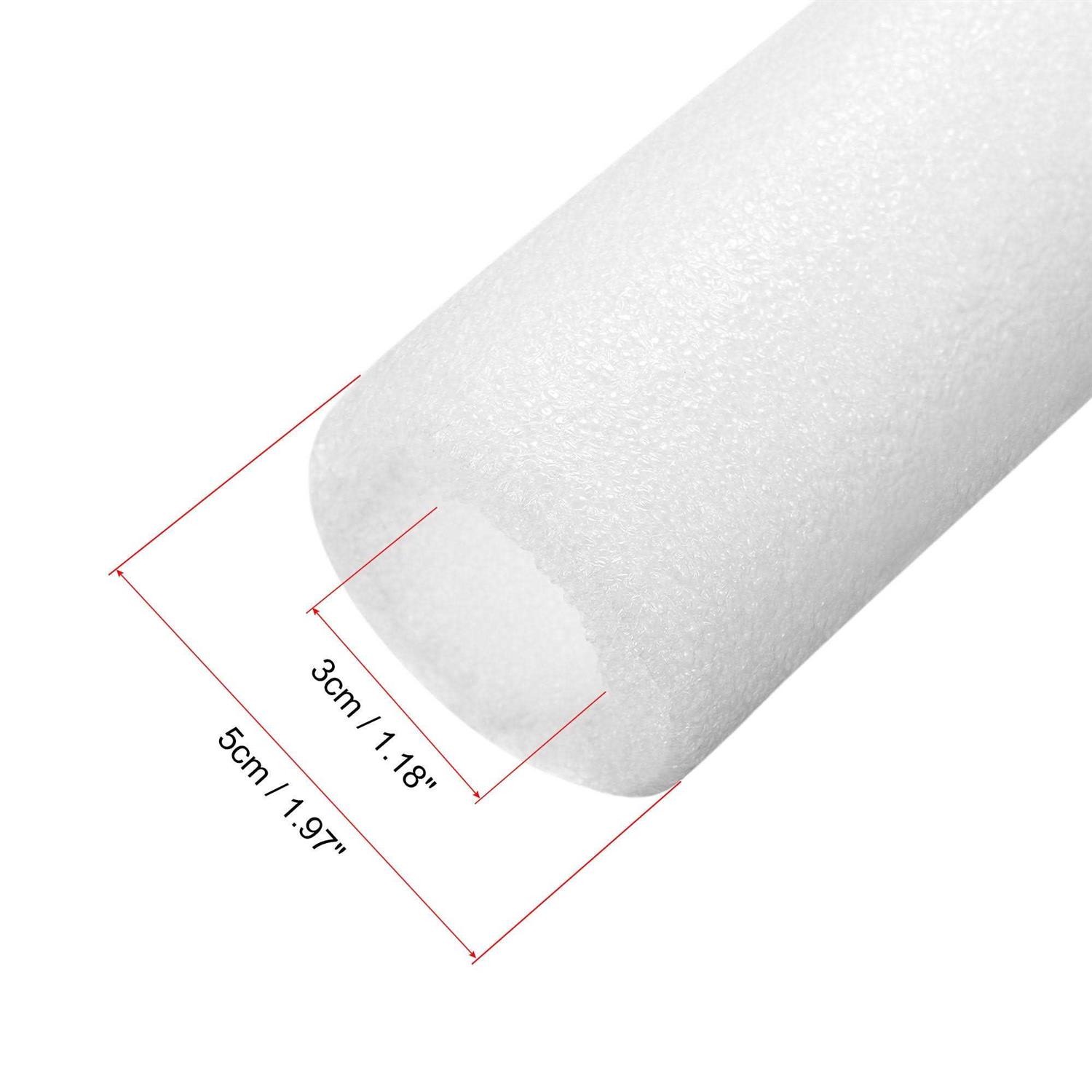 Uxcell Foam Tube for Protecting Pipes and Heat Preservation 3.28 Ft Length 1.18in ID OD Pipe Insulation Kits White - Image 3