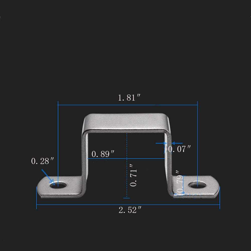 SHENGDING U Shaped Connector Bracket Heavy Duty Bar Security Holder Bracket for Bar Holder Strut Channel Door Closed 12 Pieces - Image 5